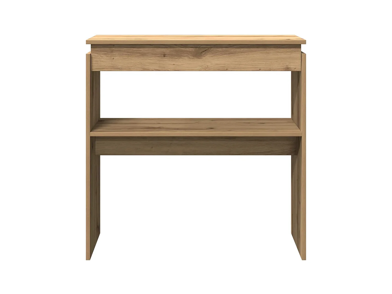 Table console chêne artisanal 80x30x80 cm bois d'ingénierie