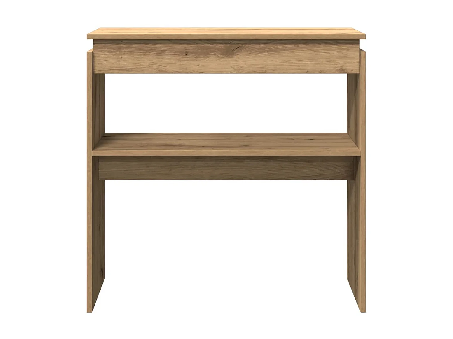 Table console chêne artisanal 80x30x80 cm bois d'ingénierie