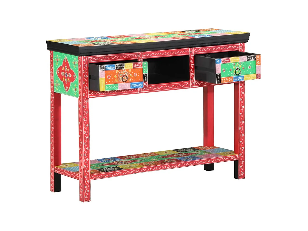 Mesa Consola Multicolor 100 x 30 x 75 cm Madera maciza de Mango