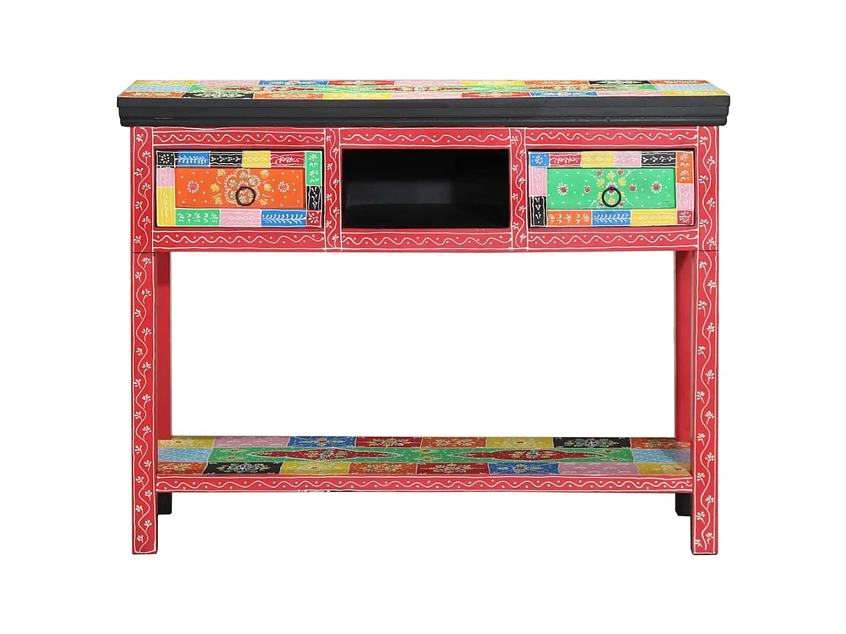 Mesa Consola Multicolor 100 x 30 x 75 cm Madera maciza de Mango
