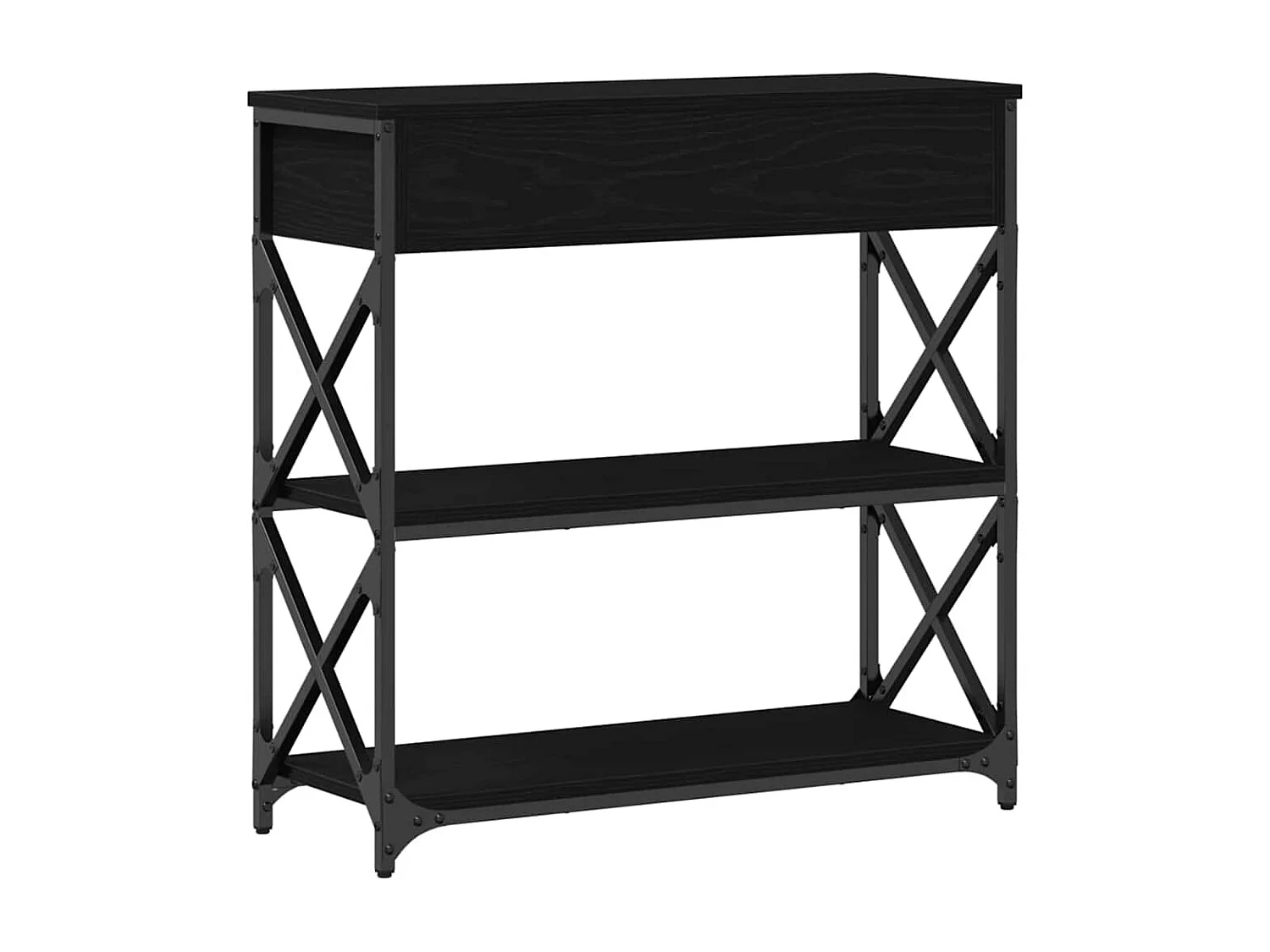 Table Console avec tiroir Chêne noir 75 x 28 x 75 cm