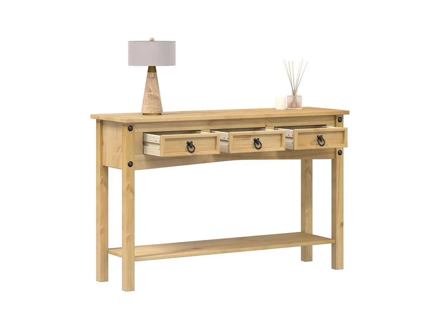 Mesa consola "Corona" 114x34,5x73 cm Madera maciza de pino