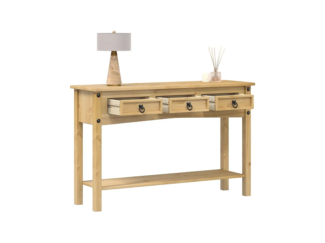 Mesa consola "Corona" 114x34,5x73 cm Madera maciza de pino