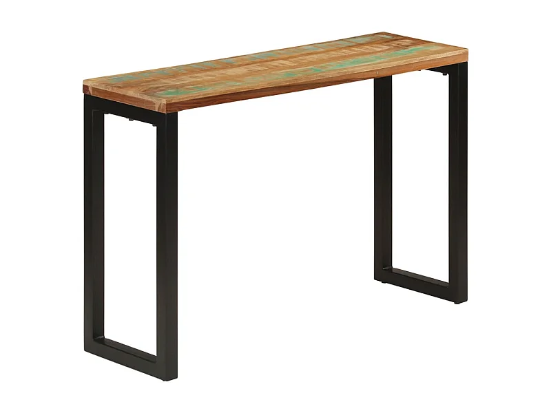 Mesa consola madera maciza reciclada 110x35x75 cm