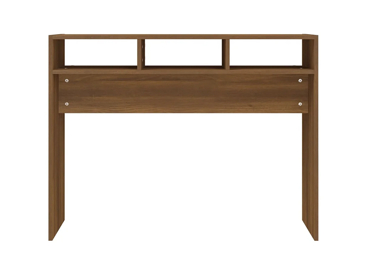Table console Chêne marron 105x30x80 cm Bois d'ingénierie