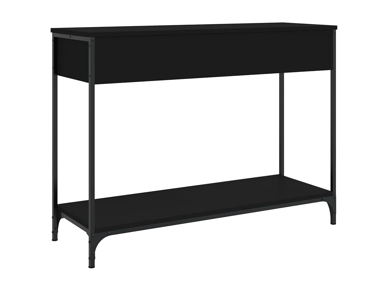 Table console noir 100x34,5x75 cm bois d'ingénierie