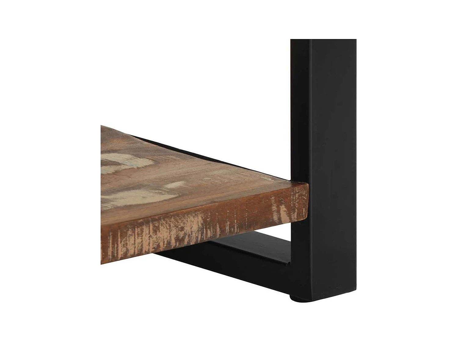 Mesa consola multicolor madera maciza reciclada 100x35x75 cm