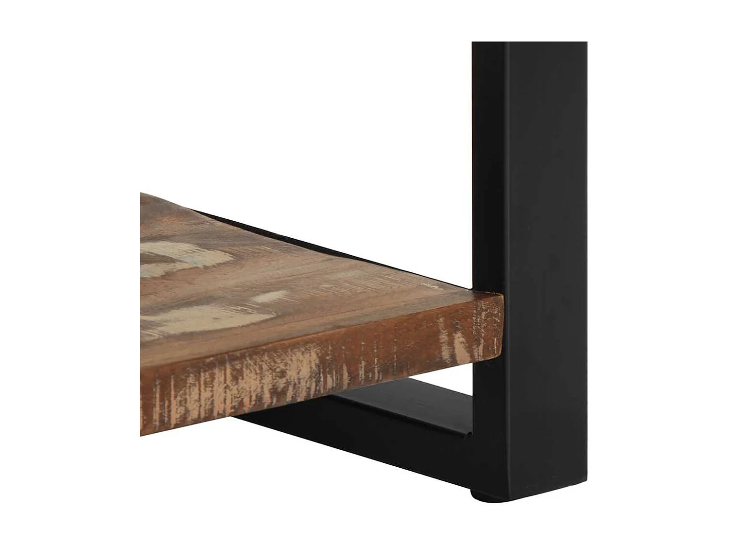 Table console multicolore 100x35x75 cm bois massif récupération