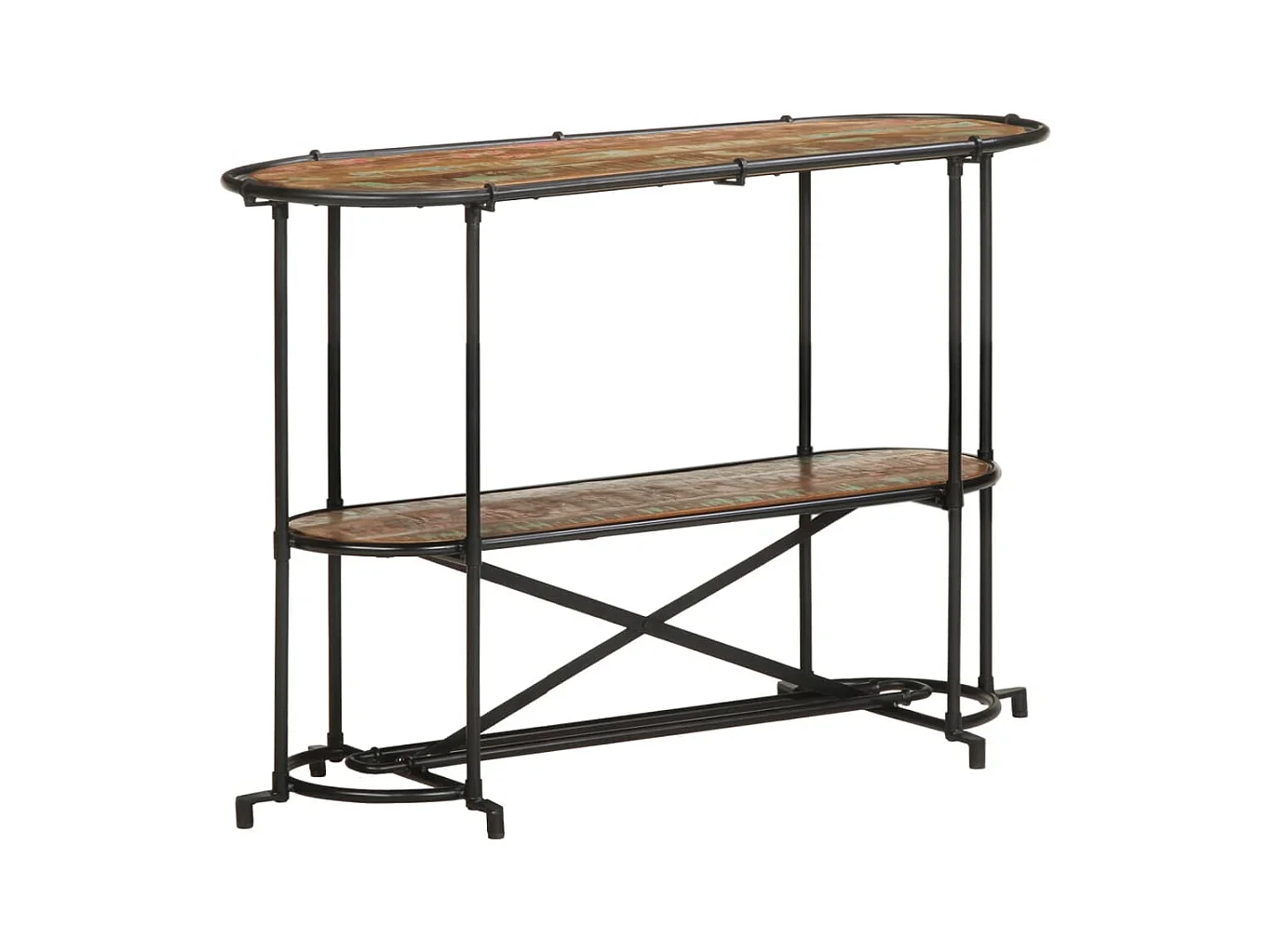 Mesa consola madera maciza reciclada 110x42x76 cm