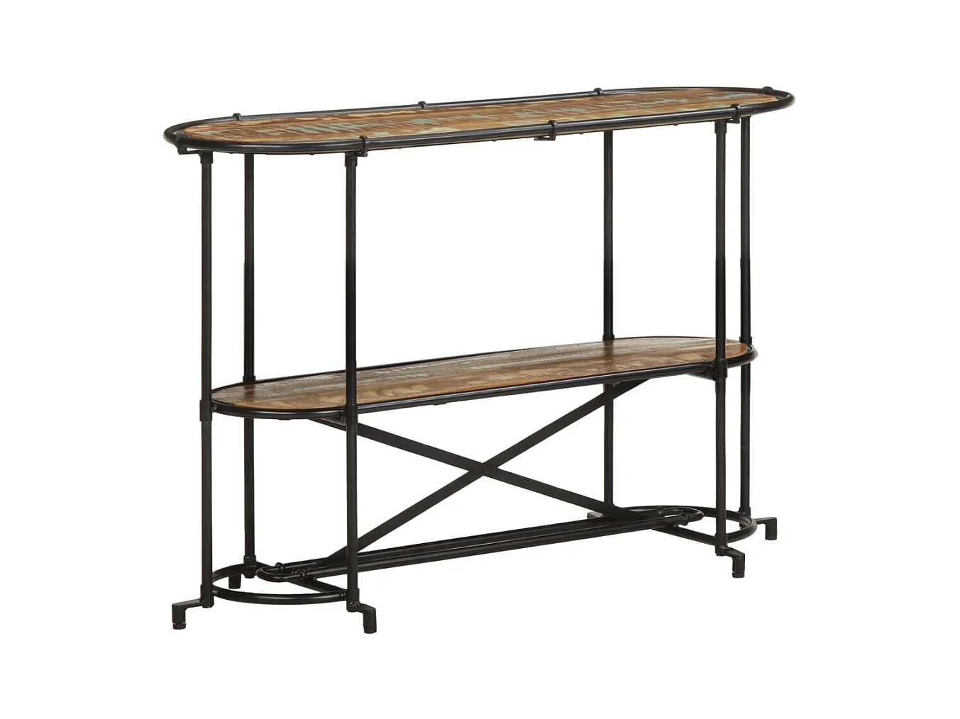 Mesa consola madera maciza reciclada 110x42x76 cm