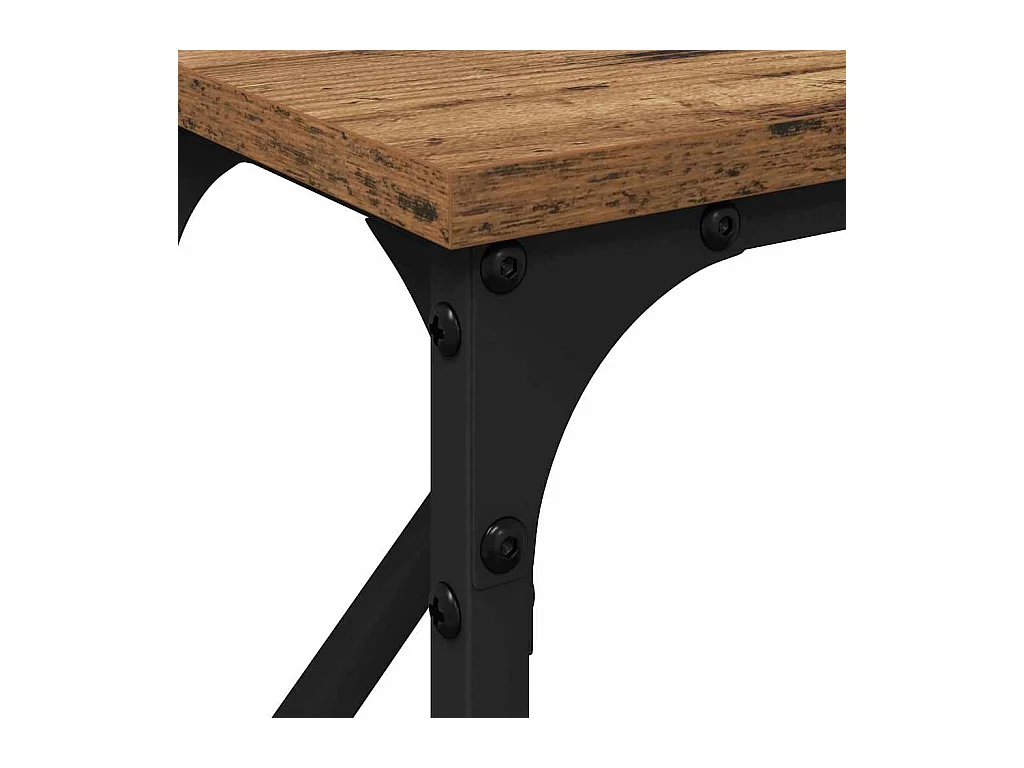 Wandtafel Oud Hout 140 x 23 x 75 cm Samengesteld hout en metaal