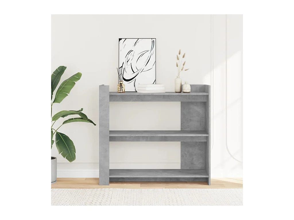 Mesa consola 100x35x90 cm derivados de madeira cinzento cimento