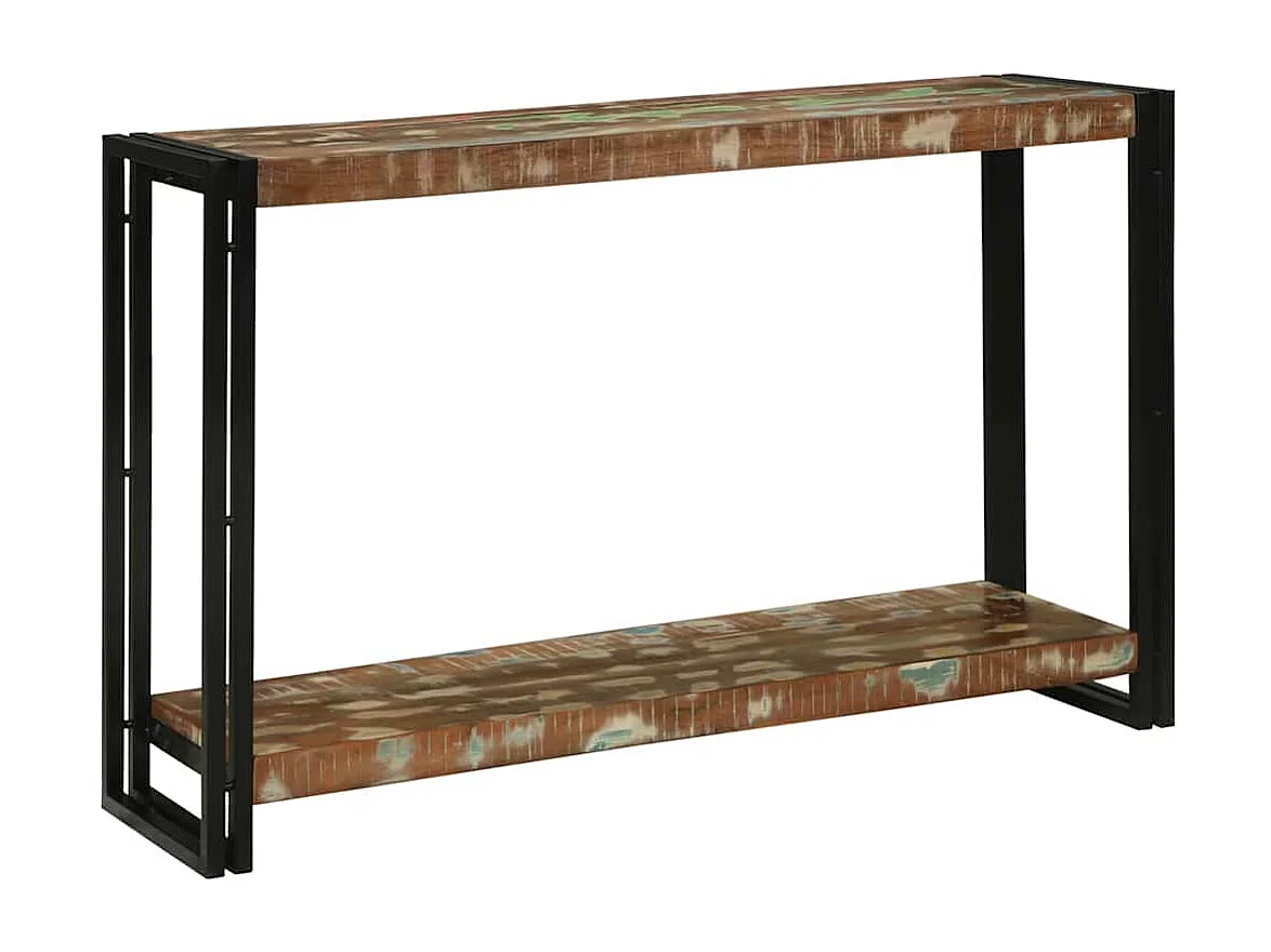 Table console 120 x 33 x 75 cm bois de récupération massif