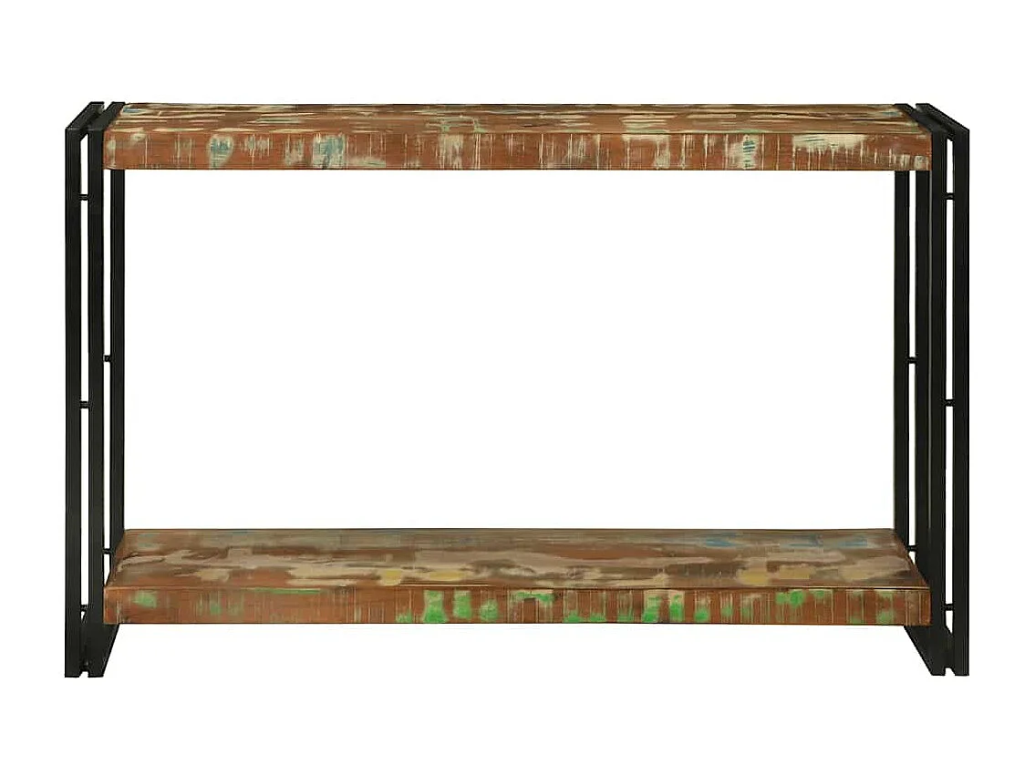 Table console 120 x 33 x 75 cm bois de récupération massif