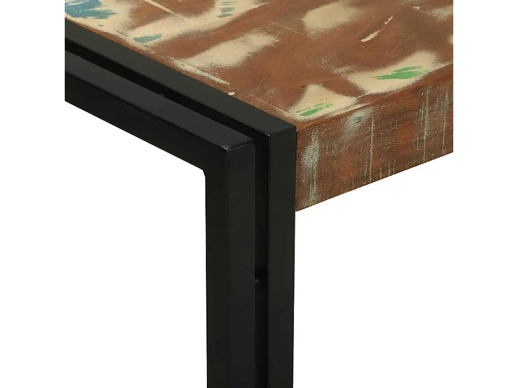 Table console 120 x 33 x 75 cm bois de récupération massif