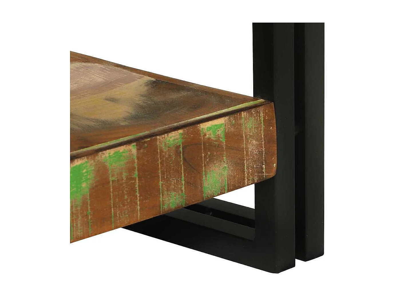 Table console 120 x 33 x 75 cm bois de récupération massif