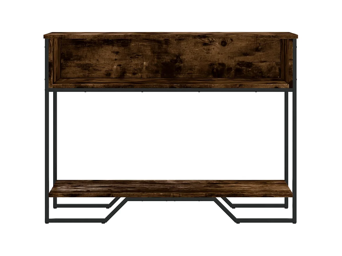 Mesa consola madera de ingeniería roble ahumado 100x35x74,5 cm