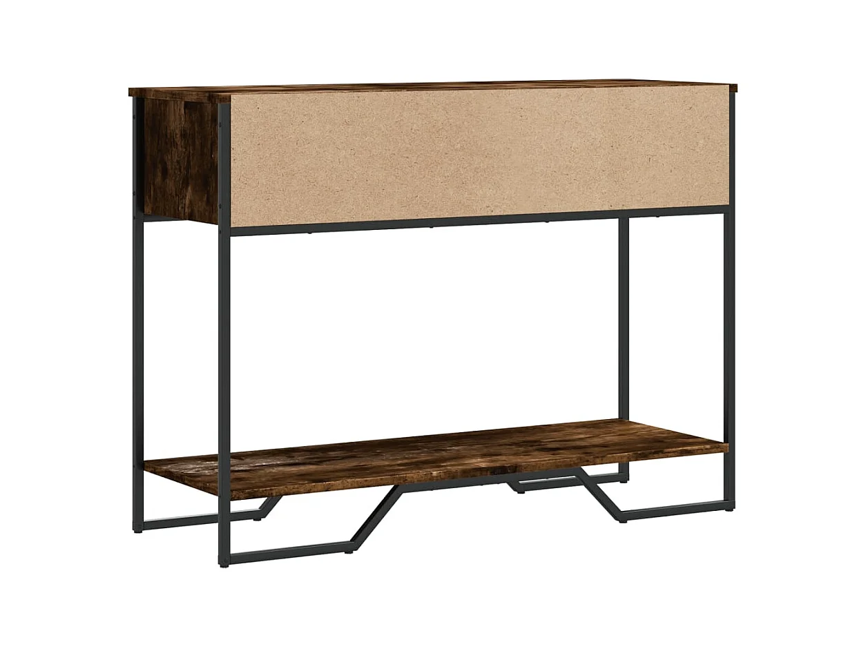 Mesa consola madera de ingeniería roble ahumado 100x35x74,5 cm