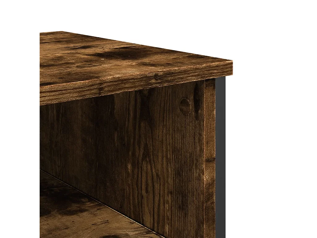 Table console chêne fumé 100x35x74,5 cm bois d'ingénierie