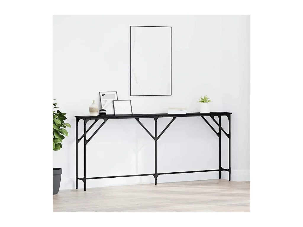 Tabela Console Carvalho preto 180 x 23 x 75 cm
