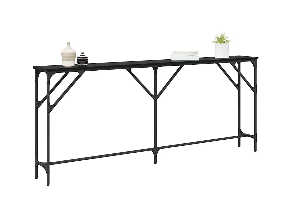 Tabela Console Carvalho preto 180 x 23 x 75 cm