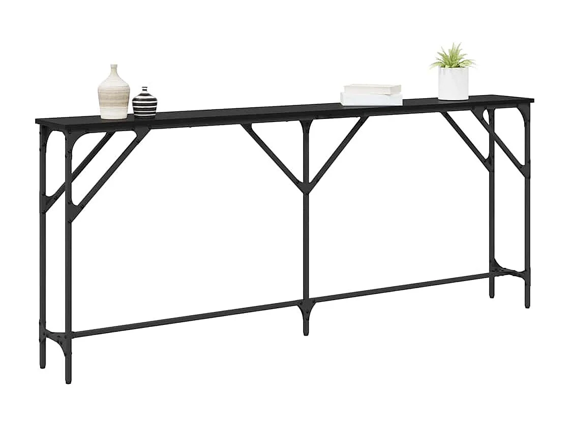Table console Chêne noir 180 x 23 x 75 cm