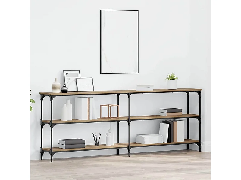 Console Tafel artisanaal eikenkleurig 200 x 29 x 75 cm