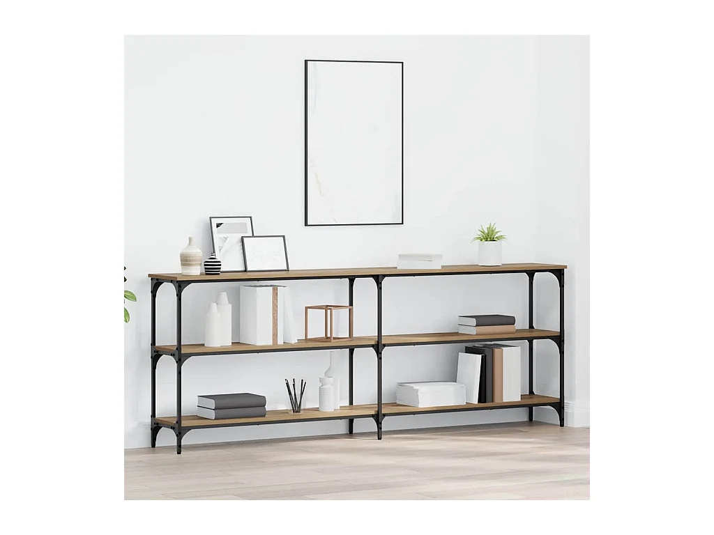 Console Tafel artisanaal eikenkleurig 200 x 29 x 75 cm