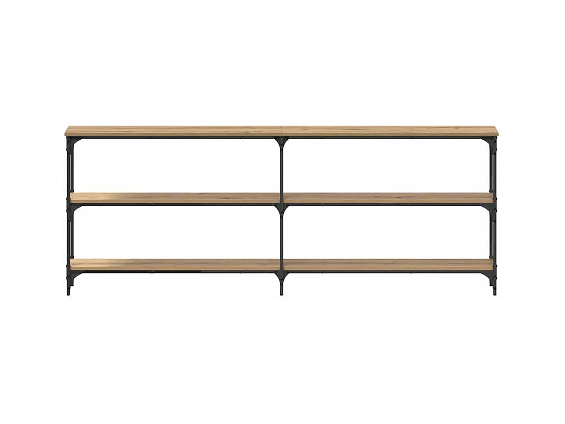 Console Tafel artisanaal eikenkleurig 200 x 29 x 75 cm