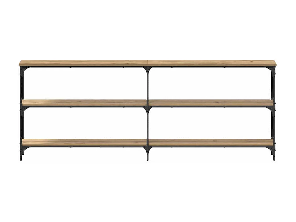 Mesa Consola con estante Roble artisan 200 x 29 x 75 cm