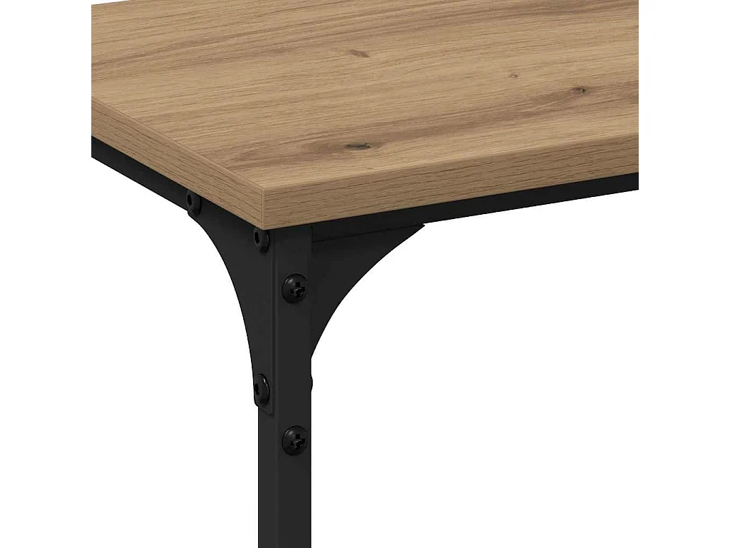 Mesa Consola con estante Roble artisan 200 x 29 x 75 cm