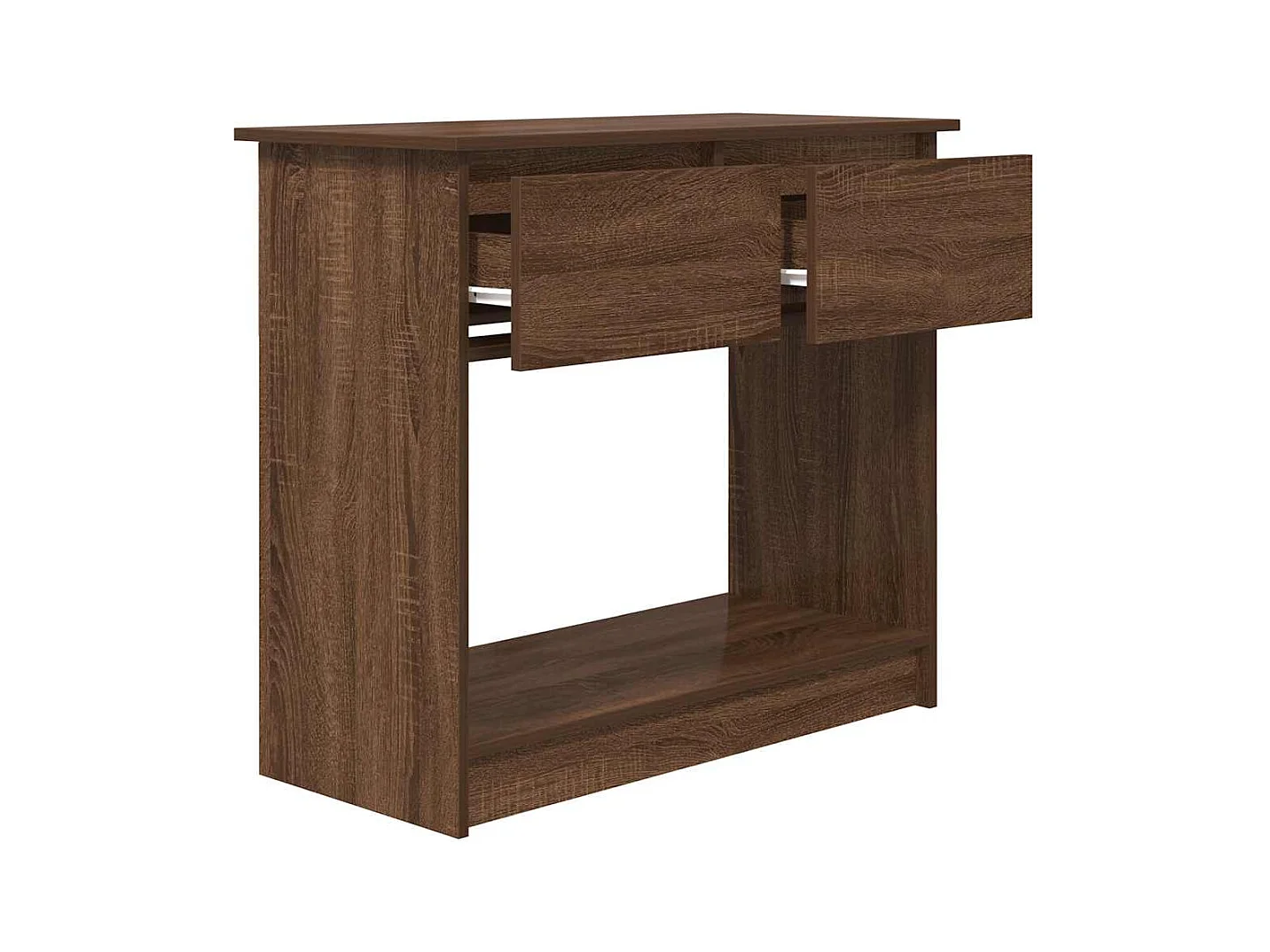 Mesa consola con cajones roble marrón 85,5x38,5x74,5 cm