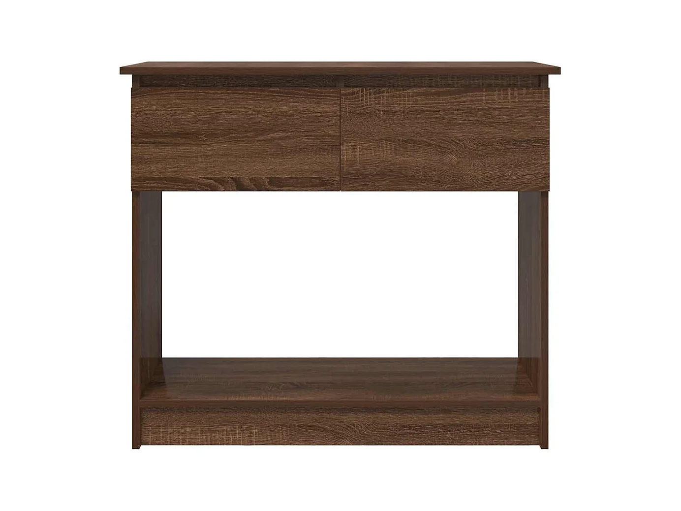 Mesa consola con cajones roble marrón 85,5x38,5x74,5 cm