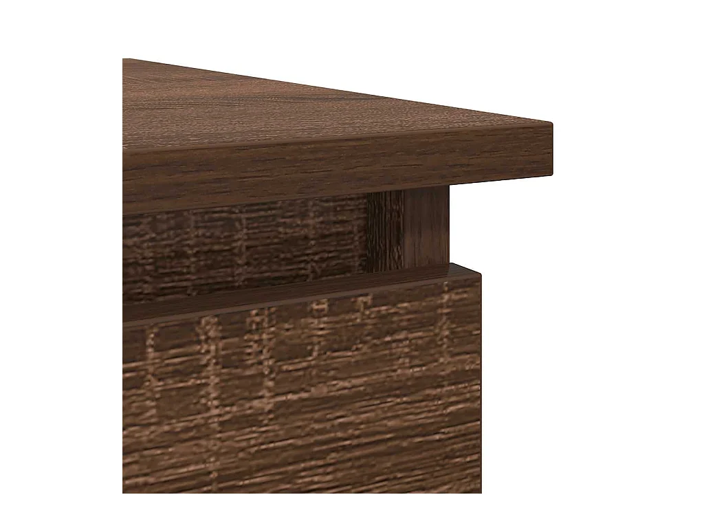 Mesa consola con cajones roble marrón 85,5x38,5x74,5 cm