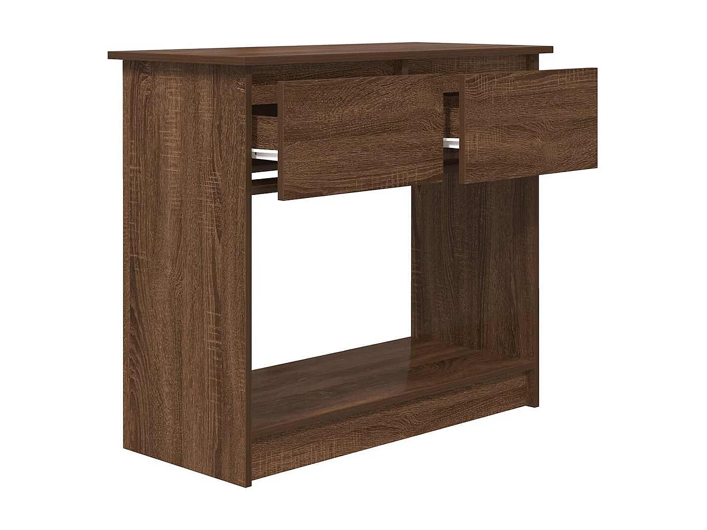 Table console avec tiroirs chêne marron 85,5x38,5x74,5 cm