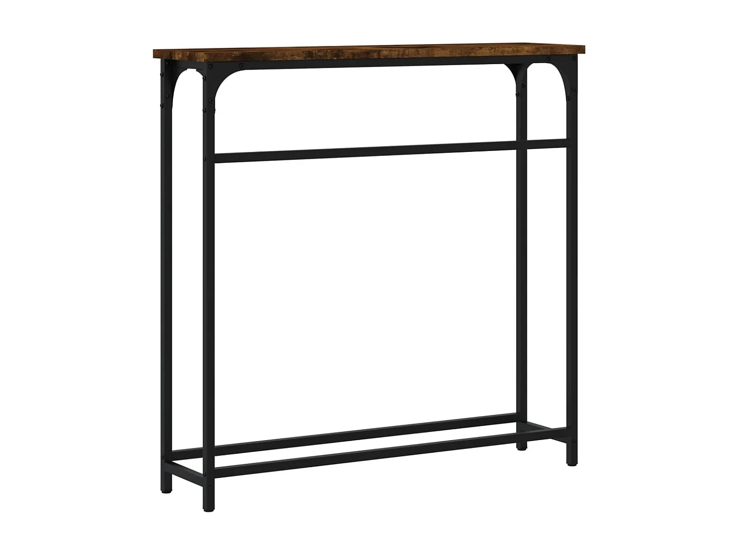 Mesa consola 75x19,5x75 cm derivados de madeira carvalho fumado