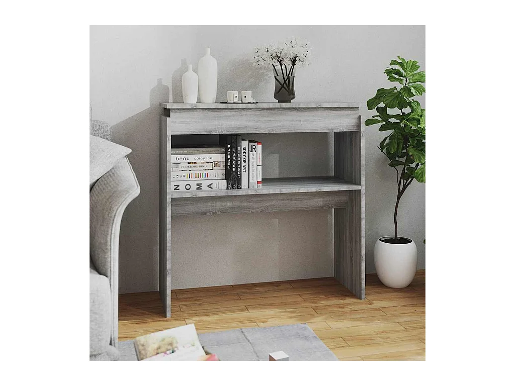 Table console Sonoma gris 80x30x80 cm Bois d'ingénierie