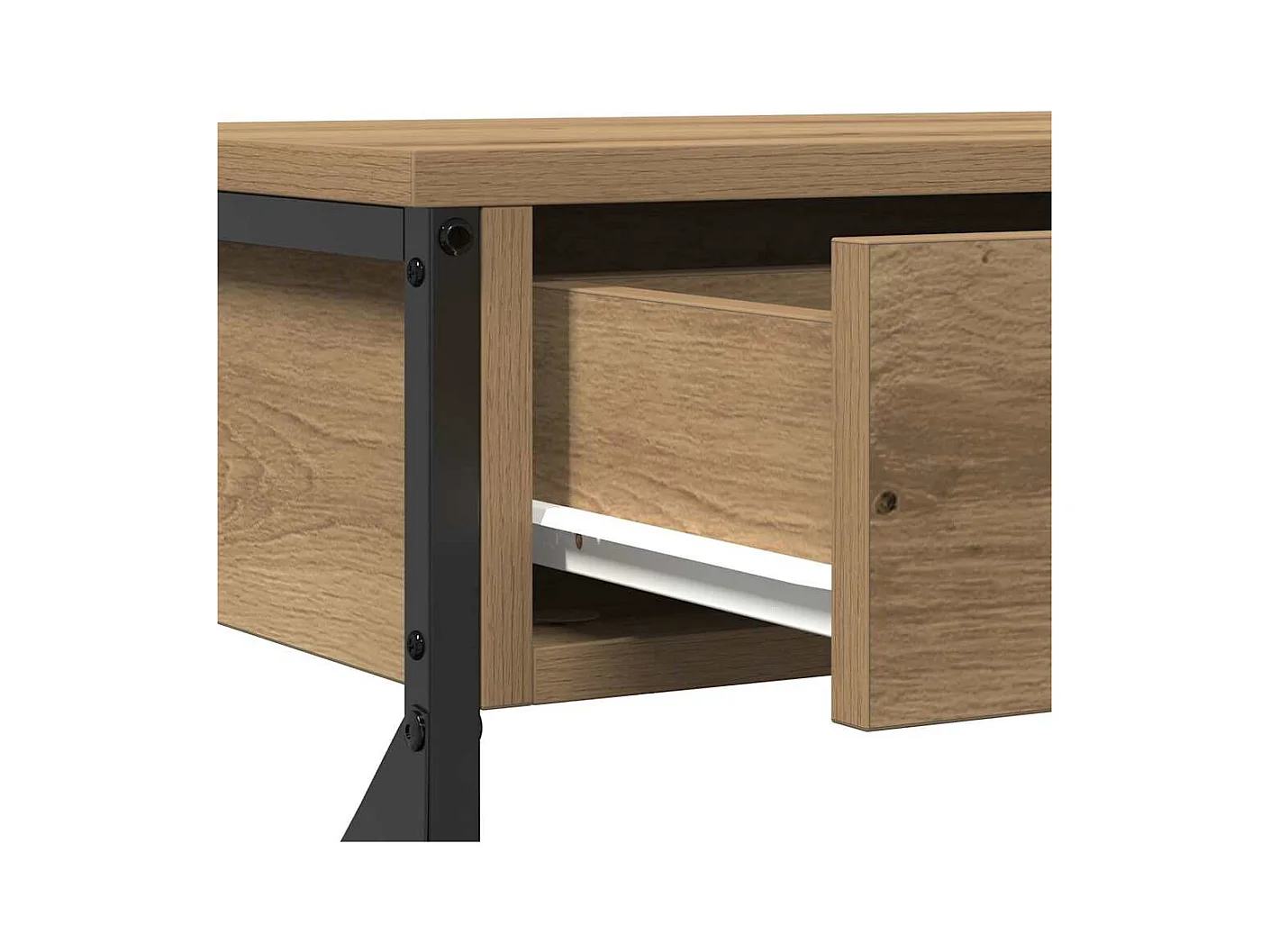 Mesa de Consola con cajón Roble artisan 100 x 28 x 75 cm