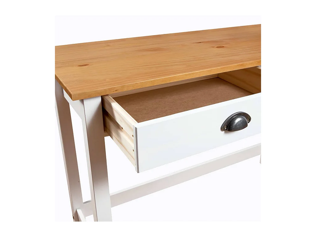 Mesa consola Hill con 2 cajones madera pino 110x45x74 cm