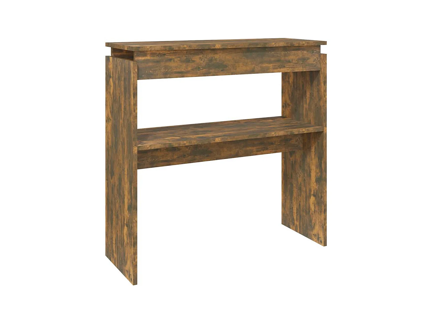 Table console Chêne fumé 80x30x80 cm Bois d'ingénierie