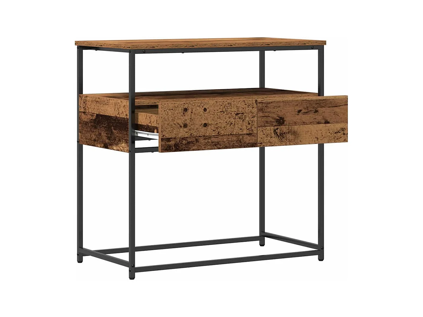 Console Tafel met lade met plank Oud Hout 75 x 40 x 75 cm