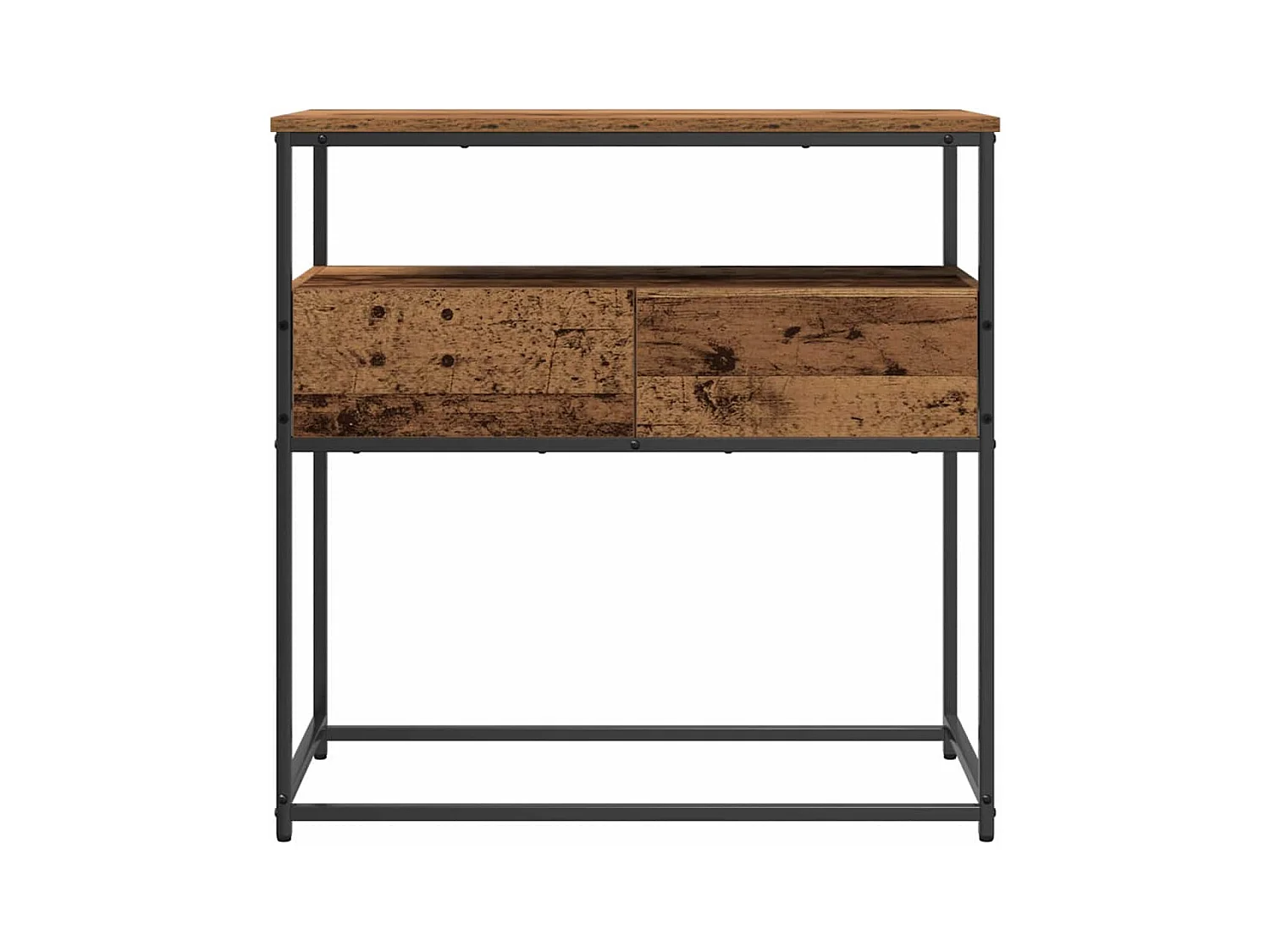 Console Tafel met lade met plank Oud Hout 75 x 40 x 75 cm