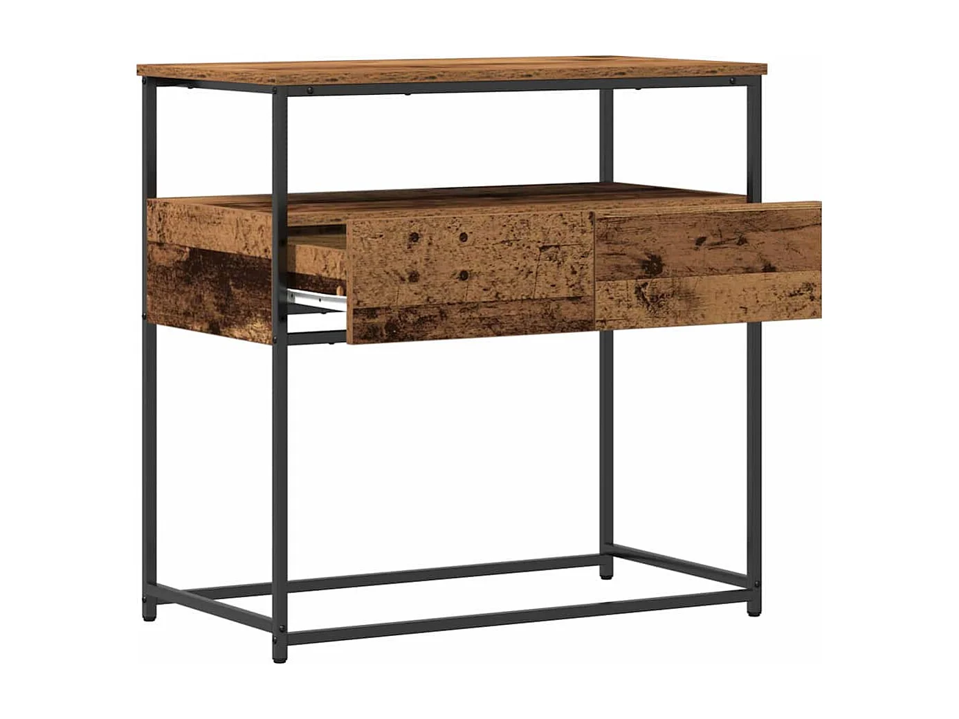 Console Tafel met lade met plank Oud Hout 75 x 40 x 75 cm