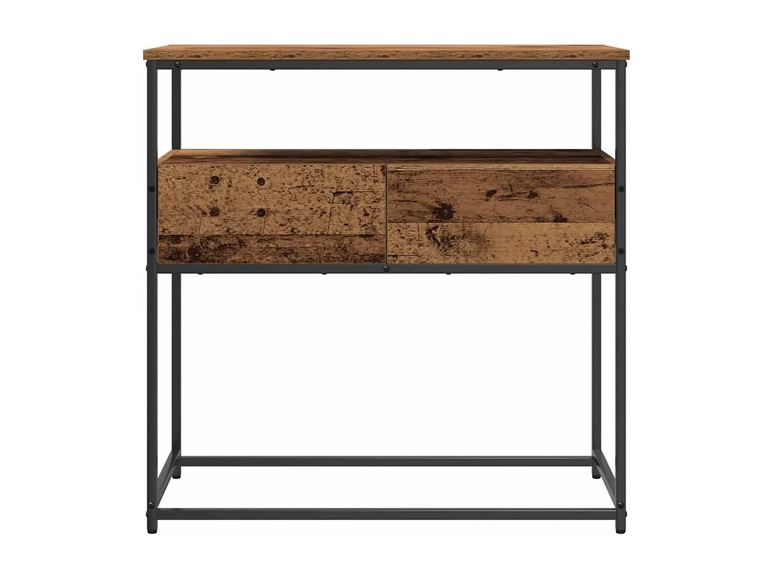 Console Tafel met lade met plank Oud Hout 75 x 40 x 75 cm
