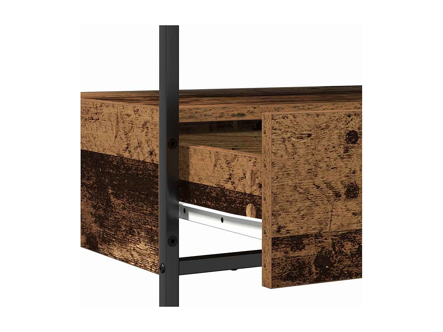 Console Tafel met lade met plank Oud Hout 75 x 40 x 75 cm