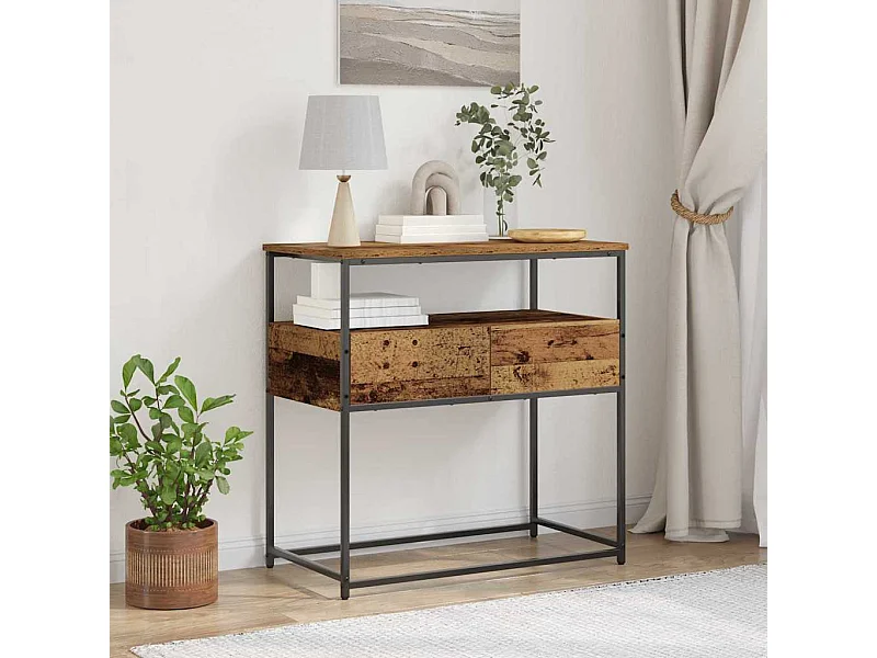 Mesa de Console com gaveta Madeira Antiga 75 x 40 x 75 cm