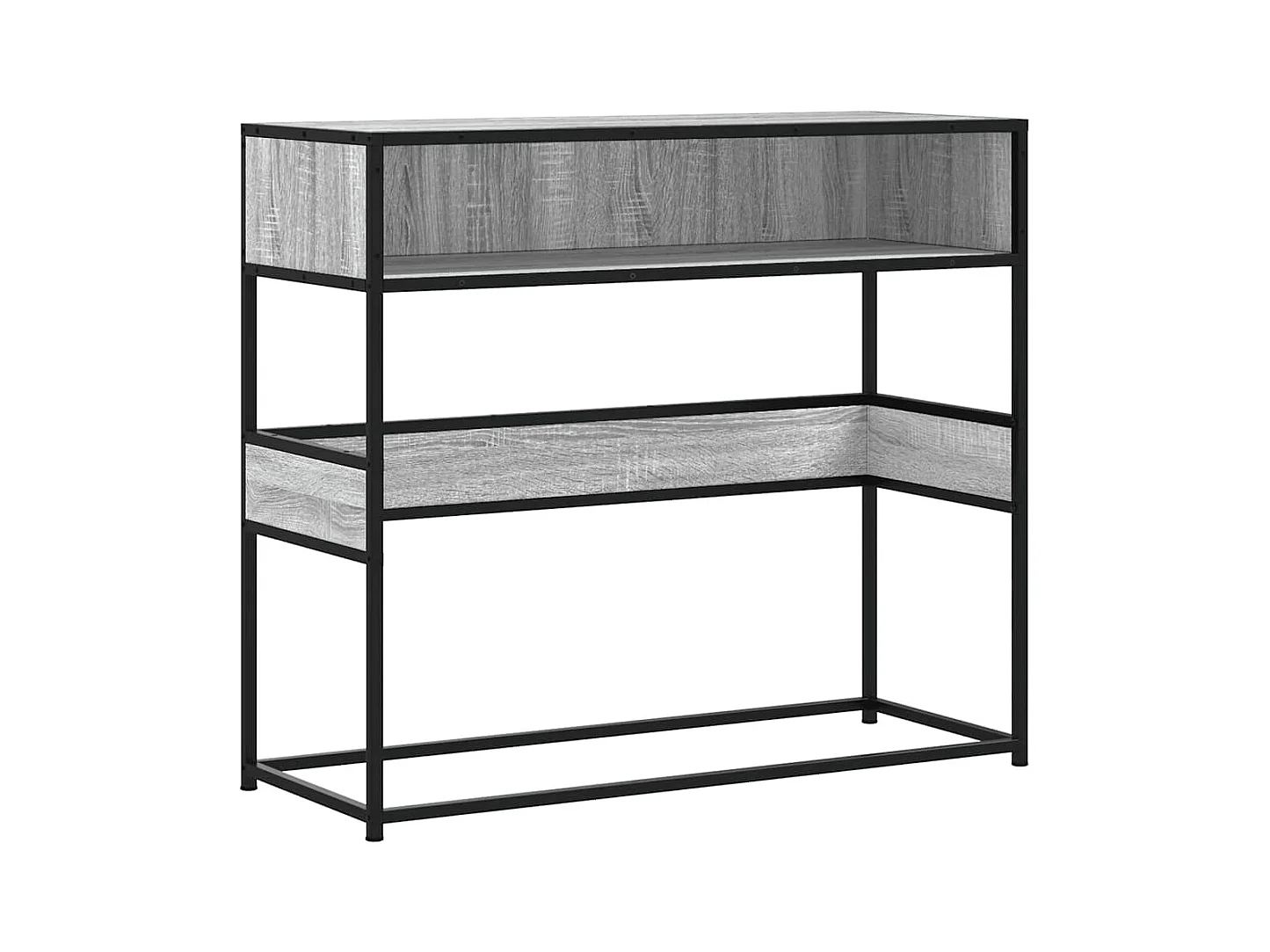 Mesa consola 90x35x80 cm derivados de madeira cinzento sonoma