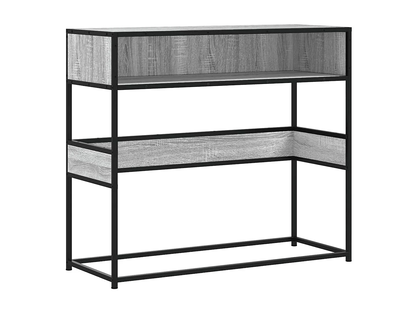 Table console sonoma gris 90x35x80 cm bois d'ingénierie