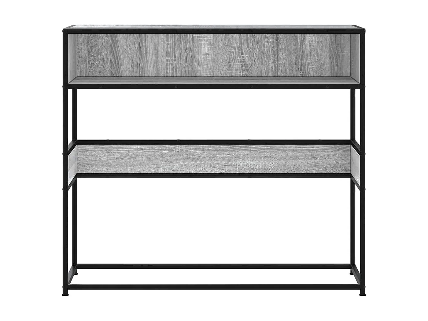 Table console sonoma gris 90x35x80 cm bois d'ingénierie