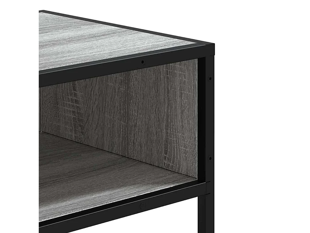 Table console sonoma gris 90x35x80 cm bois d'ingénierie